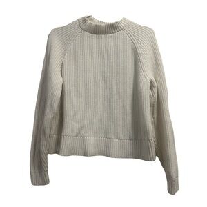100% Cotton White Knit Sweater